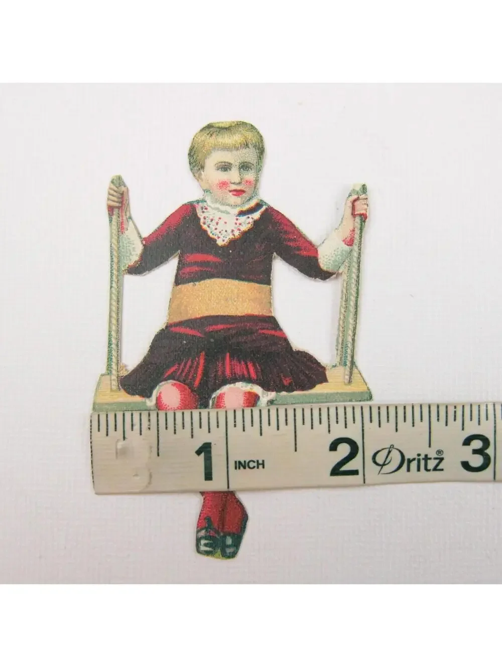 3 Vintage Valentine Ephemera Boy Swing Fence Doves Blue Flowers Paper Lace Heart